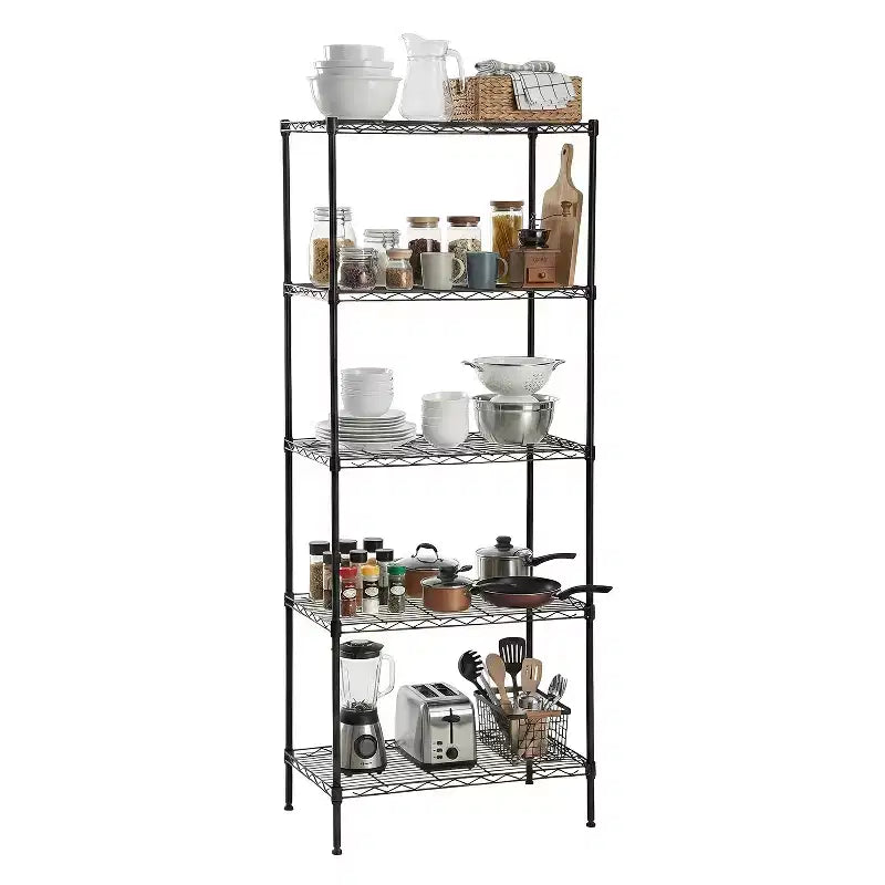 FDW 5 Tier Wire Shelving Unit Heavy Duty Storage Rack Metal Shelf Garage Organizer Wire Rack
