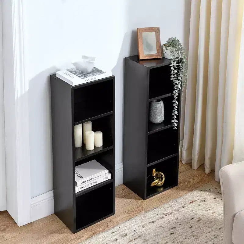AndMakers, libreria standard in legno a 4 ripiani, alta 180 cm (set da 2)