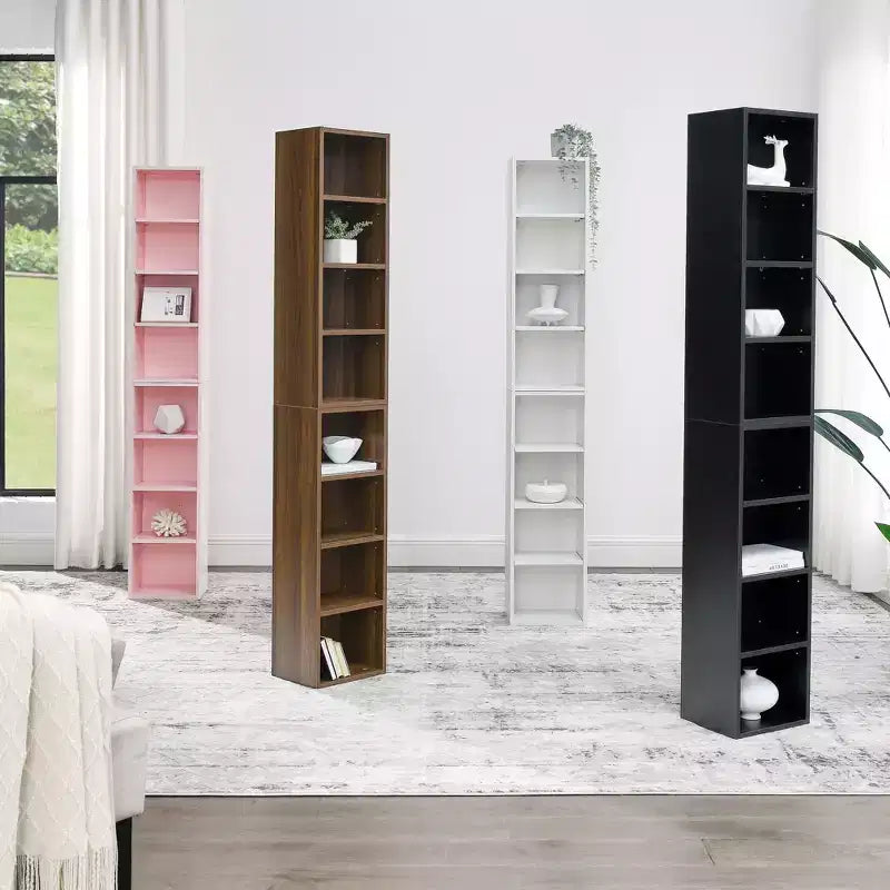 AndMakers, libreria standard in legno a 4 ripiani, alta 180 cm (set da 2)