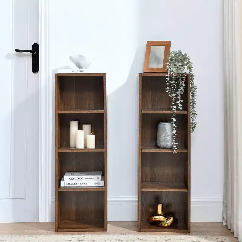 AndMakers, libreria standard in legno a 4 ripiani, alta 180 cm (set da 2)