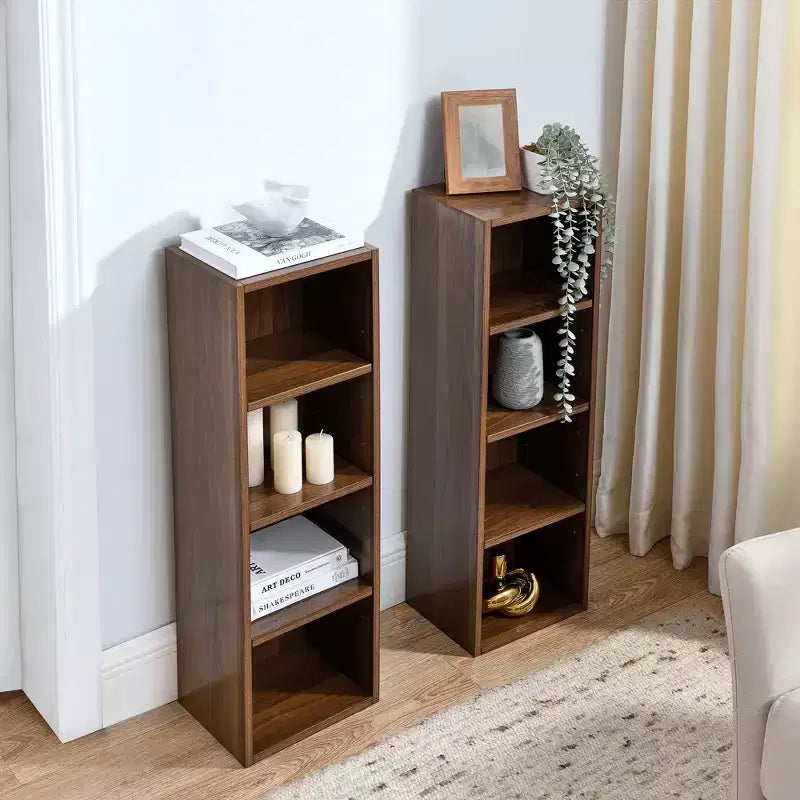 AndMakers, libreria standard in legno a 4 ripiani, alta 180 cm (set da 2)