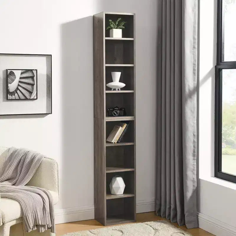 AndMakers, libreria standard in legno a 4 ripiani, alta 180 cm (set da 2)