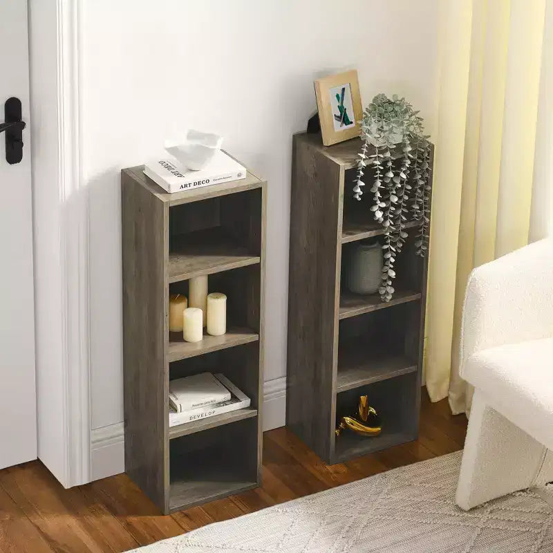 AndMakers, libreria standard in legno a 4 ripiani, alta 180 cm (set da 2)