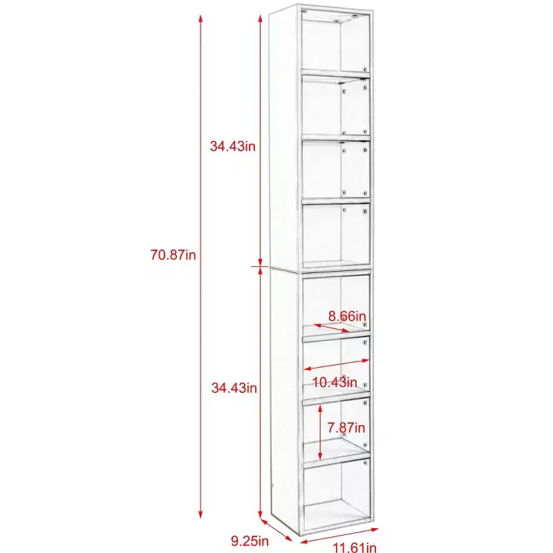 AndMakers, libreria standard in legno a 4 ripiani, alta 180 cm (set da 2)