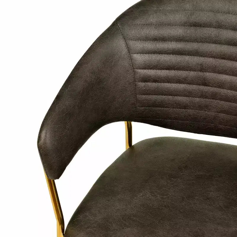 Sedia da pranzo imbottita LeisureMod in pelle/velluto con gambe in acciaio inossidabile, set da 2 per sala da pranzo, cucina e spazi moderni, serie Bella
