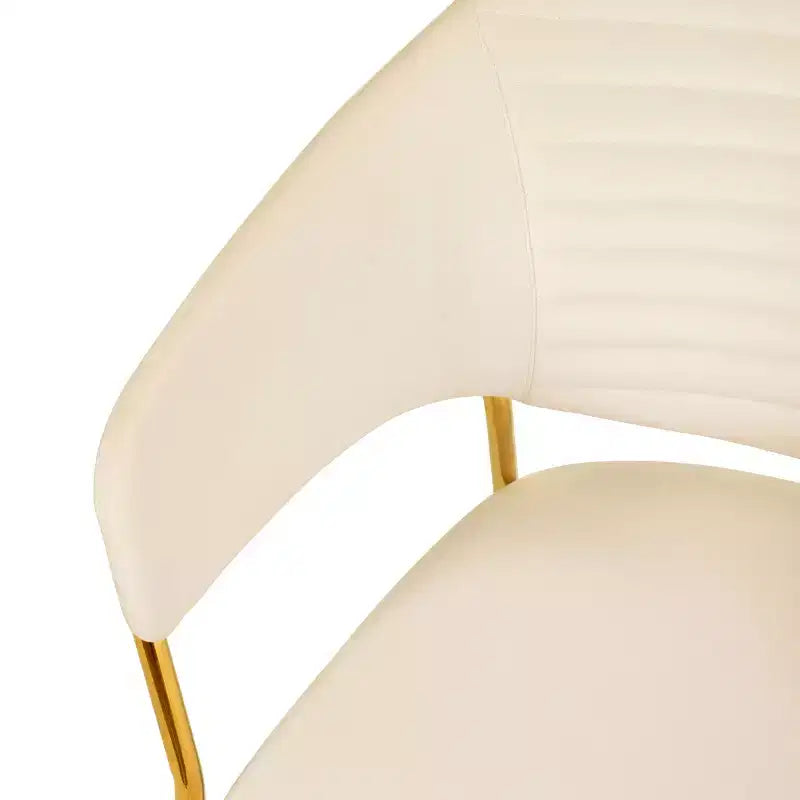 Sedia da pranzo imbottita LeisureMod in pelle/velluto con gambe in acciaio inossidabile, set da 2 per sala da pranzo, cucina e spazi moderni, serie Bella