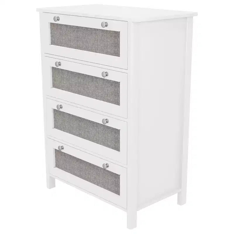 Comò a 4 cassetti largo 70 cm, mobile moderno per camera da letto e corridoio