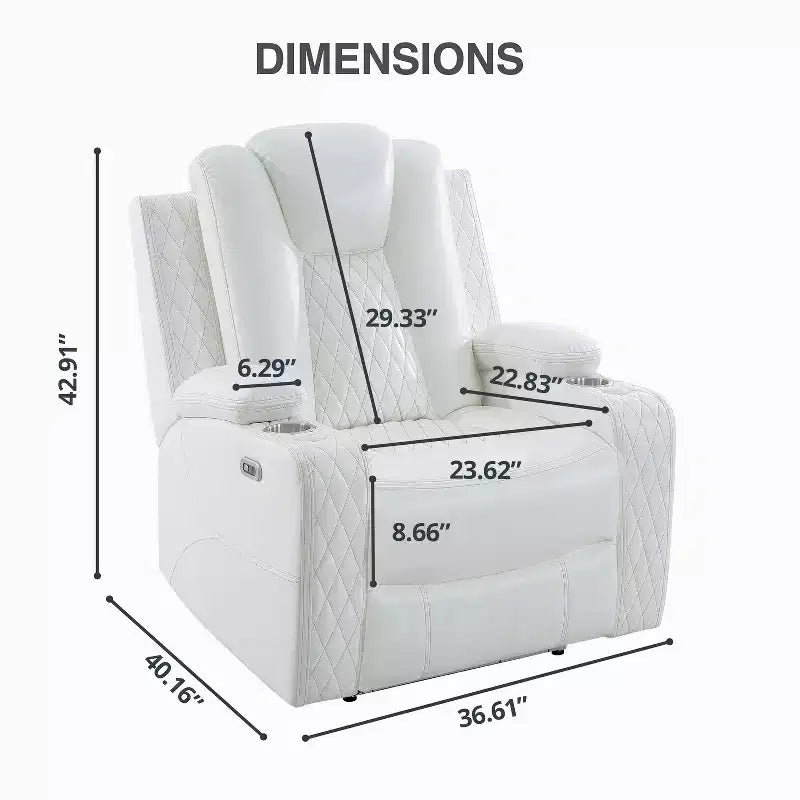 Poltrona a Due Posti Reclinabile Deluxe in Stile Cinema con Luci a LED