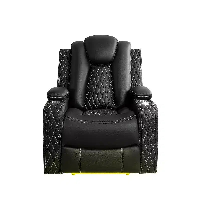 Poltrona a Due Posti Reclinabile Deluxe in Stile Cinema con Luci a LED