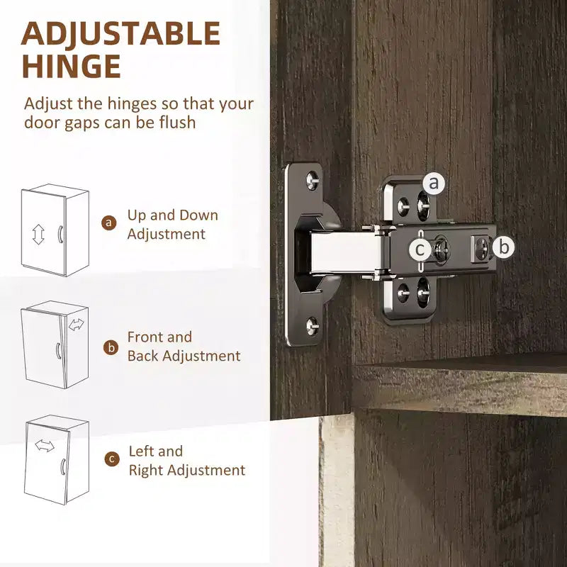 Credenza da 170 cm con cristalliera, mobile dispensa da cucina con ante in vetro, mensole e cassetti