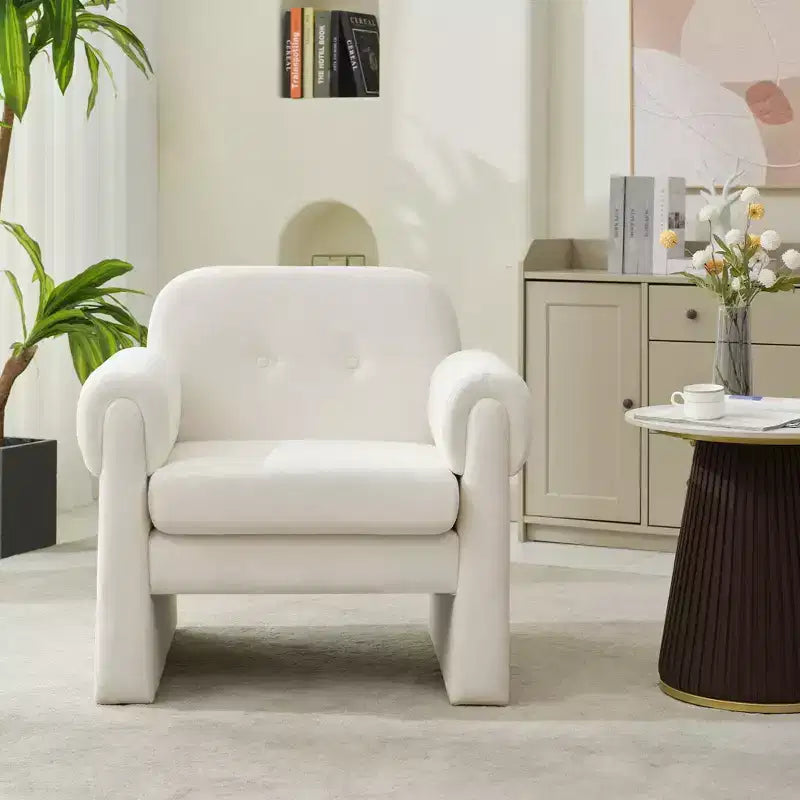 Set di 2 Poltrone Accent Imbottite Nuvola Soffice per Camera da Letto e Soggiorno