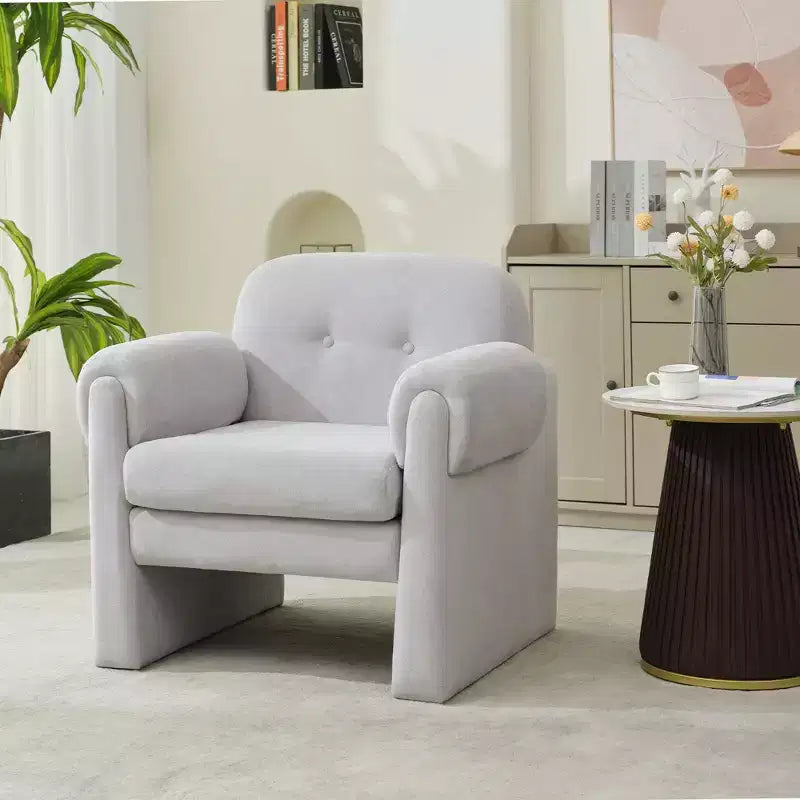 Set di 2 Poltrone Accent Imbottite Nuvola Soffice per Camera da Letto e Soggiorno