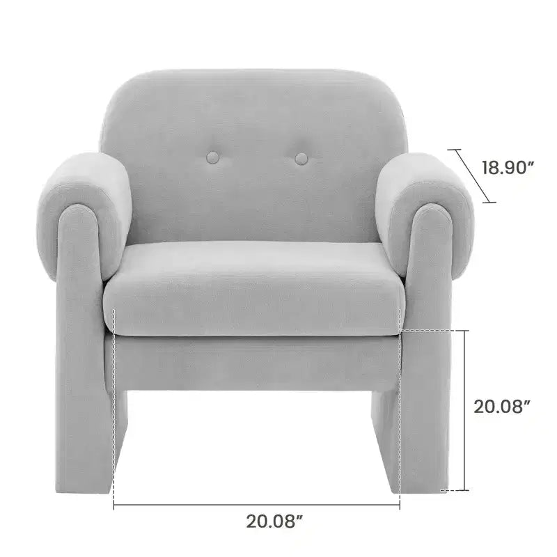 Set di 2 Poltrone Accent Imbottite Nuvola Soffice per Camera da Letto e Soggiorno