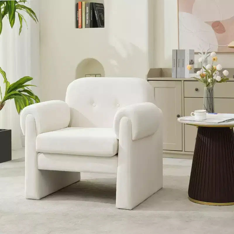 Set di 2 Poltrone Accent Imbottite Nuvola Soffice per Camera da Letto e Soggiorno