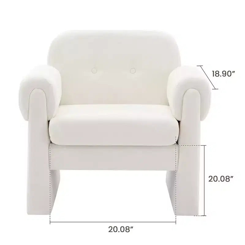 Set di 2 Poltrone Accent Imbottite Nuvola Soffice per Camera da Letto e Soggiorno