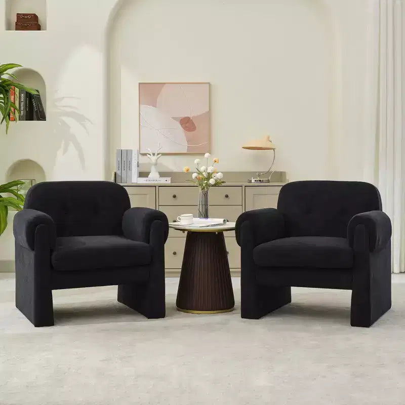 Set di 2 Poltrone Accent Imbottite Nuvola Soffice per Camera da Letto e Soggiorno