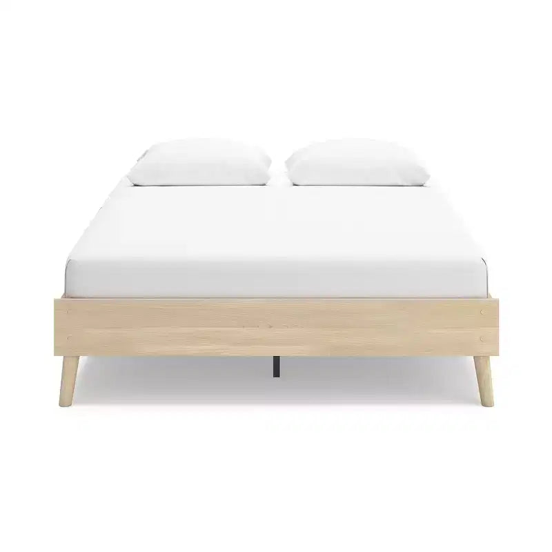 Letto Queen Size con Struttura Imbottita Color Sabbia