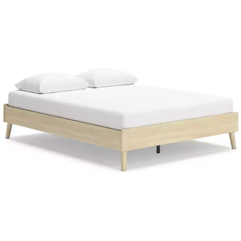 Letto Queen Size con Struttura Imbottita Color Sabbia
