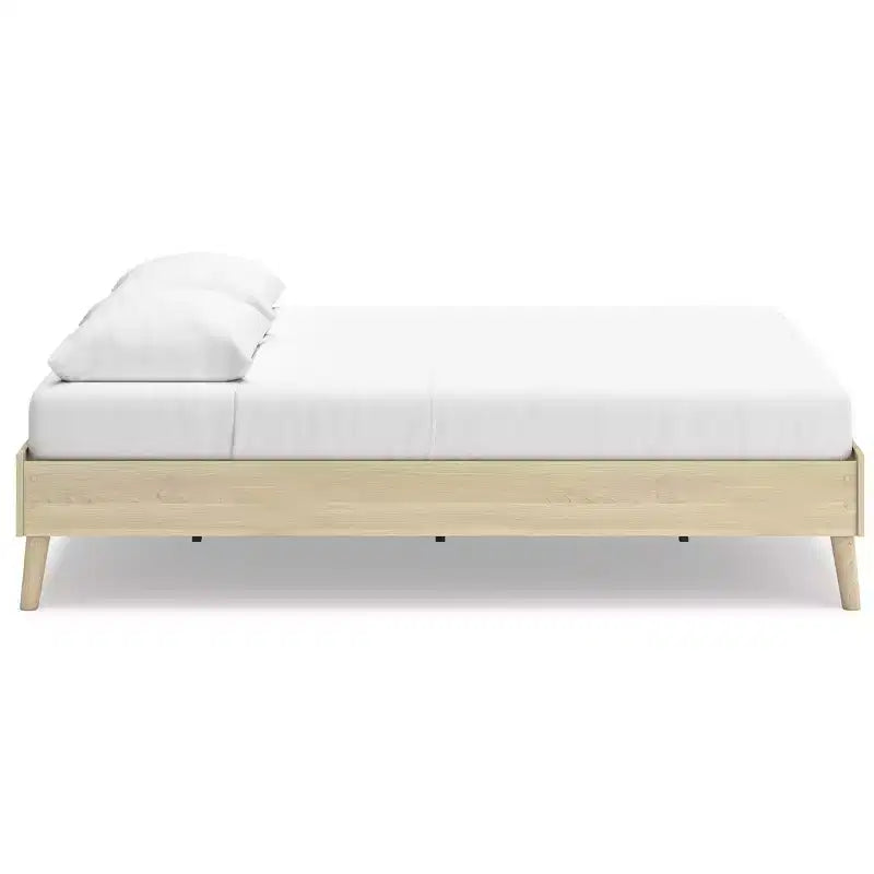 Letto Queen Size con Struttura Imbottita Color Sabbia