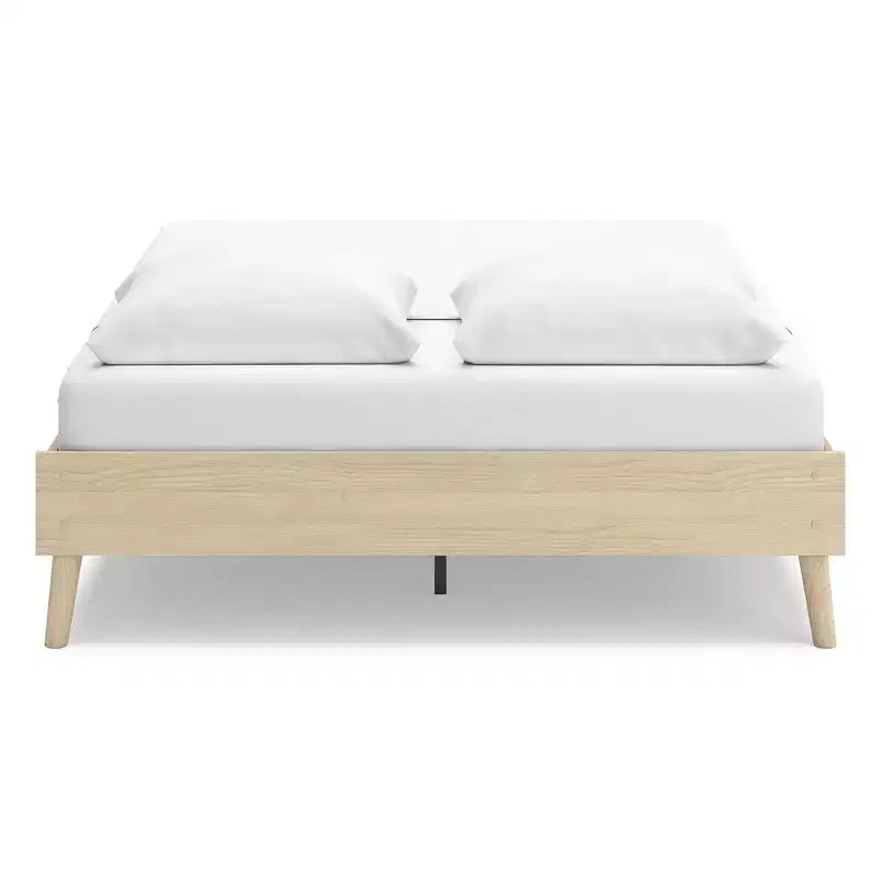 Letto Queen Size con Struttura Imbottita Color Sabbia