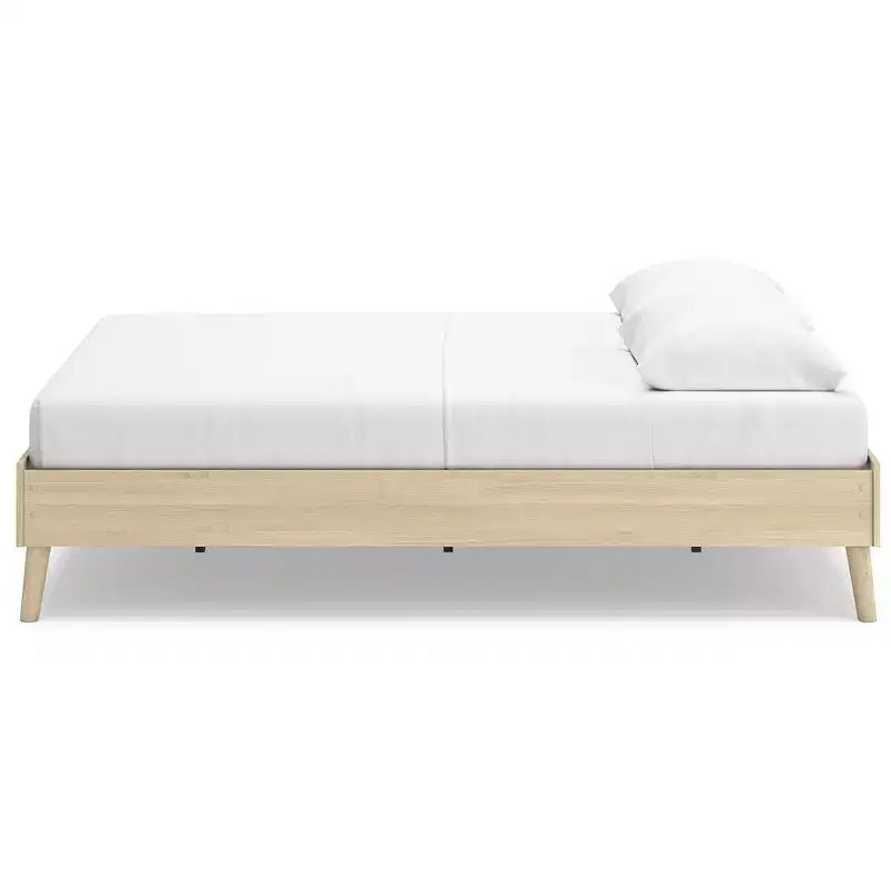 Letto Queen Size con Struttura Imbottita Color Sabbia