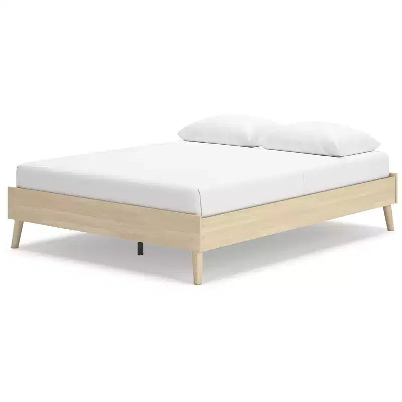 Letto Queen Size con Struttura Imbottita Color Sabbia