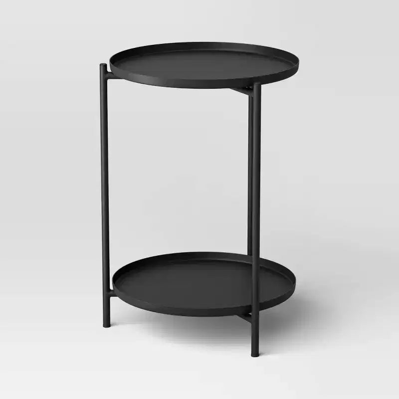 Tavolino laterale in metallo con ripiano nero - Room Essentials™