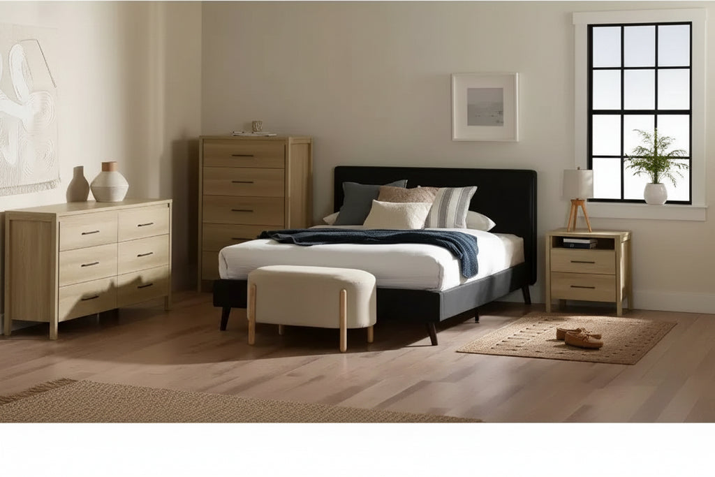 South Shore Gravity 6 Drawer Double Dresser Natural Ash