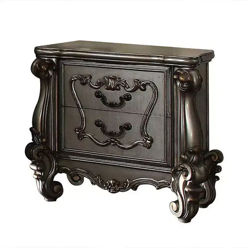 Acme Furniture Versailles Nightstand Antique Platinum Finish