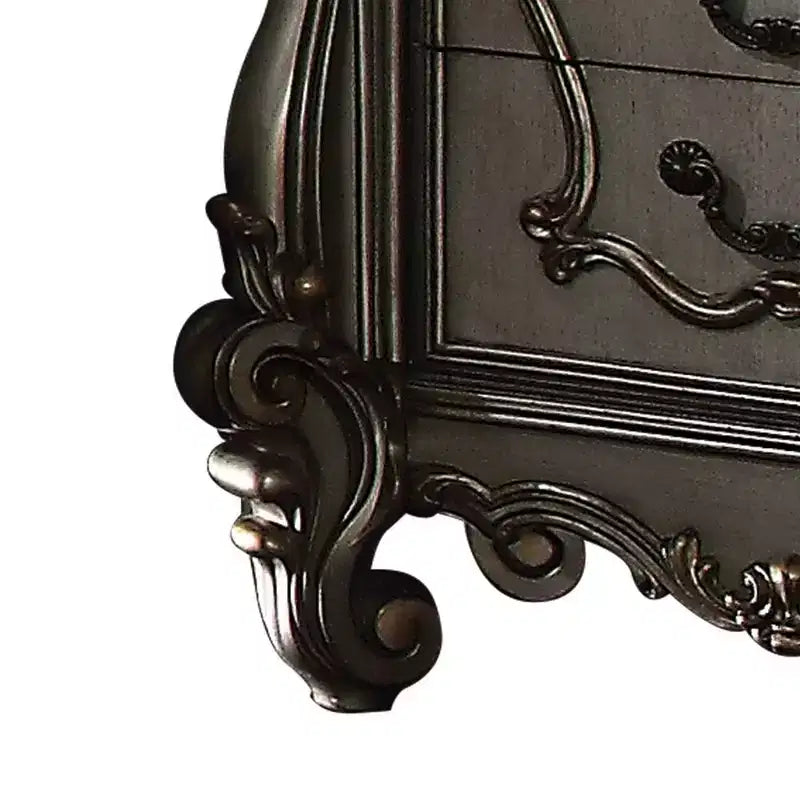 Acme Furniture Comodino Versailles Finitura Platino Antico