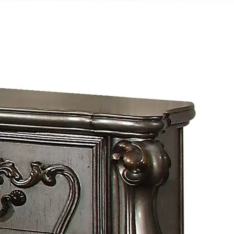 Acme Furniture Comodino Versailles Finitura Platino Antico