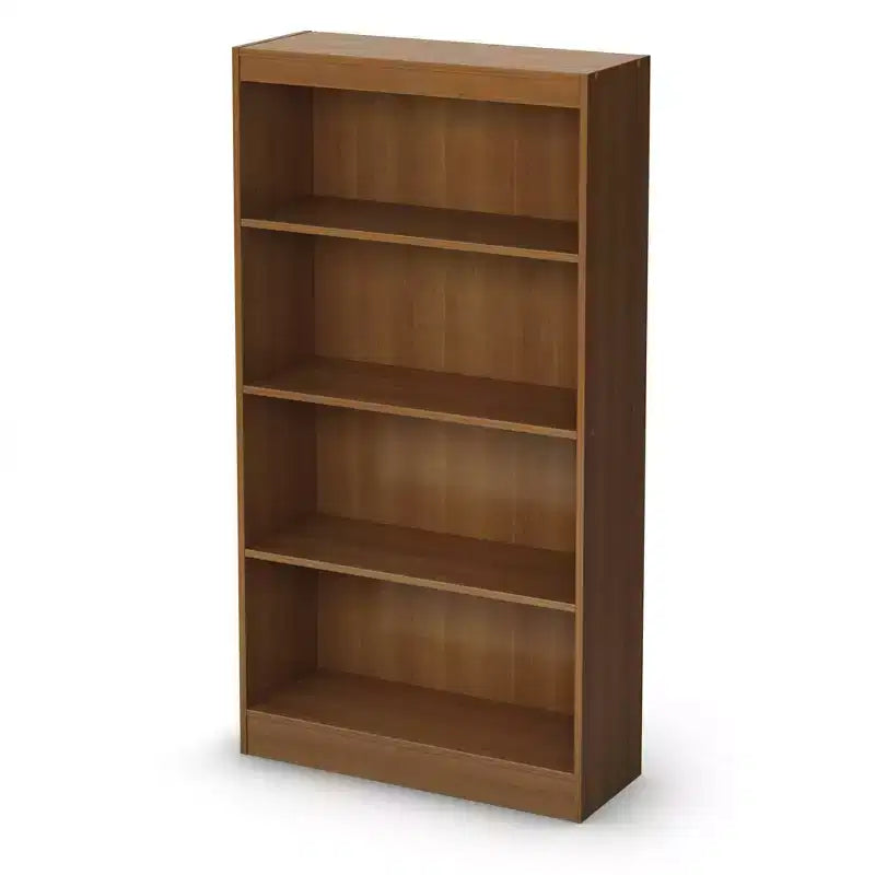 South Shore 56" 4 Brown Decorative Bookshelf Morgan Cherry: Vertical Particle Board Shelving, 25 lb Capacity, 56" Height