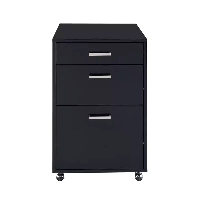 Acme Furniture Coleen Classificatori Nero Lucido/Finitura Cromata