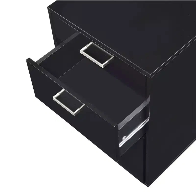 Acme Furniture Coleen Classificatori Nero Lucido/Finitura Cromata