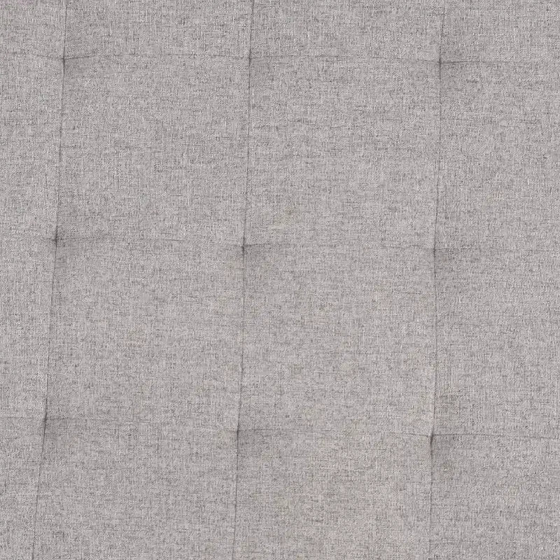 Flash Furniture Ashton Poggiapiedi rotondo imbottito in cotone e lino da 34" con struttura in metallo