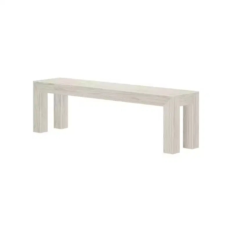 Panca moderna da pranzo Plank+Beam, panca in legno massello per tavolo da pranzo, 60, Noce americano spazzolato