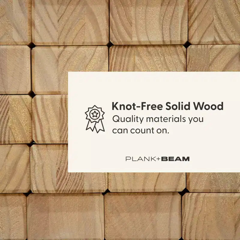 Panca moderna da pranzo Plank+Beam, panca in legno massello per tavolo da pranzo, 60, Noce americano spazzolato