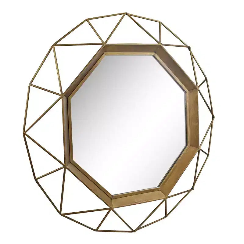 Specchio Decorativo Ottagonale in Metallo 28.3 x 28.3 - Collezione Stonebriar