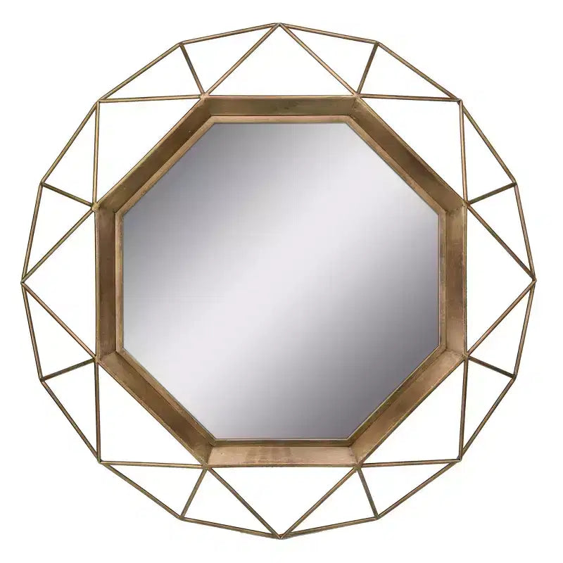 28.3 x 28.3 Metal Octagon Decorative Mirror - Stonebriar Collection