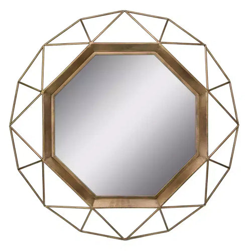 28.3 x 28.3 Metal Octagon Decorative Mirror - Stonebriar Collection