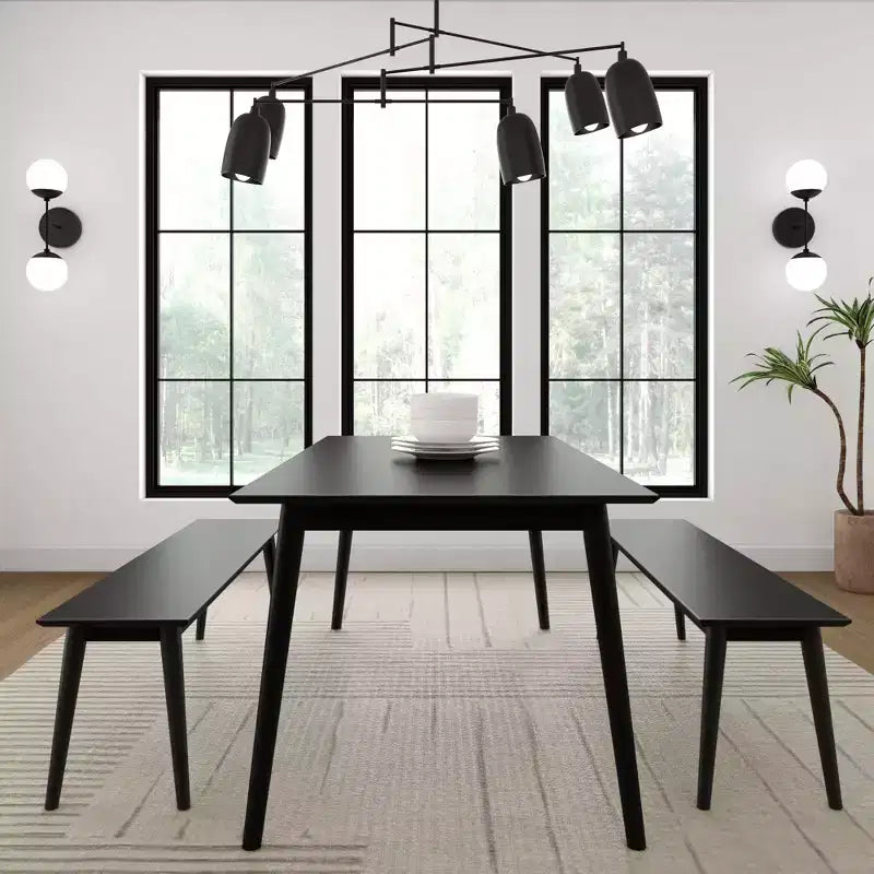 Plank+Beam 59 Panchina Moderna Metà Secolo, Panchina in Legno per Sala da Pranzo, Panchina Moderna per Ingresso, Panchina da Sala da Pranzo