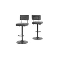 Signature Design by Ashley Furniture Strumford Bar Height Swivel Barstool, Set of 2, Gray/Black