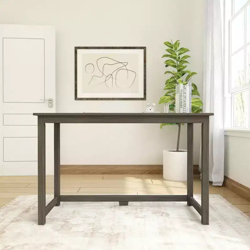 Scrivania in Legno Massello Plank+Beam, Scrivania Semplice per Camera da Letto, Scrivania da Studio per Ufficio Domestico, 47.25