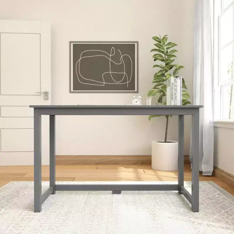 Scrivania in Legno Massello Plank+Beam, Scrivania Semplice per Camera da Letto, Scrivania da Studio per Ufficio Domestico, 47.25