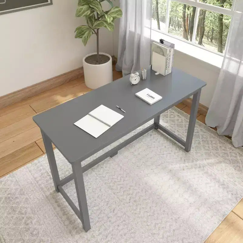 Scrivania in Legno Massello Plank+Beam, Scrivania Semplice per Camera da Letto, Scrivania da Studio per Ufficio Domestico, 47.25