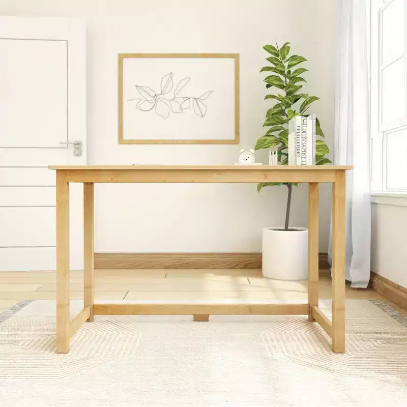 Scrivania in Legno Massello Plank+Beam, Scrivania Semplice per Camera da Letto, Scrivania da Studio per Ufficio Domestico, 47.25