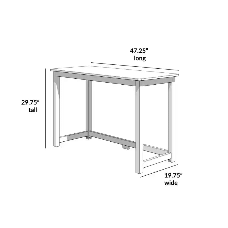 Scrivania in Legno Massello Plank+Beam, Scrivania Semplice per Camera da Letto, Scrivania da Studio per Ufficio Domestico, 47.25