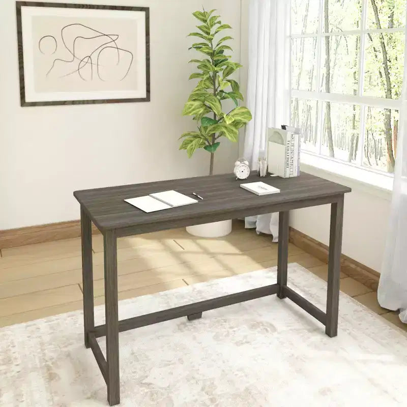 Scrivania in Legno Massello Plank+Beam, Scrivania Semplice per Camera da Letto, Scrivania da Studio per Ufficio Domestico, 47.25