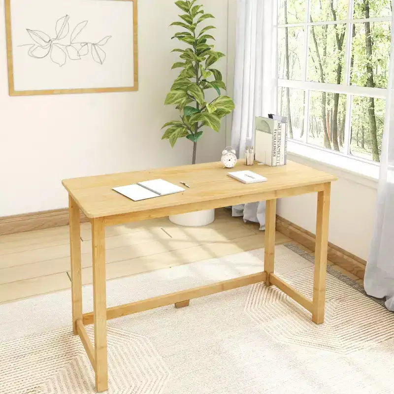 Scrivania in Legno Massello Plank+Beam, Scrivania Semplice per Camera da Letto, Scrivania da Studio per Ufficio Domestico, 47.25