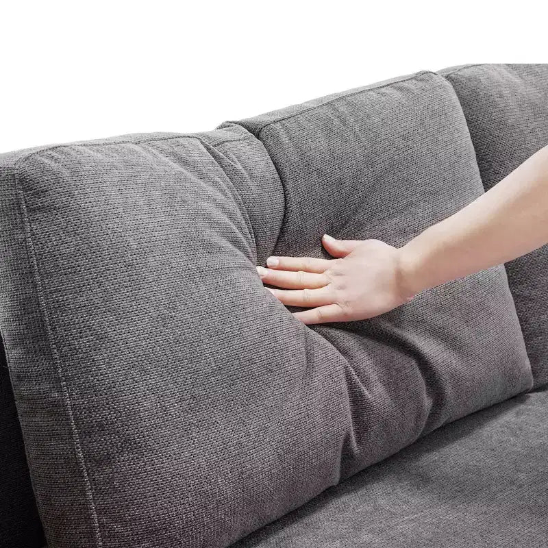 Divano sezionale a 3 posti a L minimalista con chaise longue reversibile